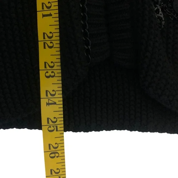 YOANA BARASCHI Black Knit Chain Cardigan Sweater - NWT - Picture 16 of 16